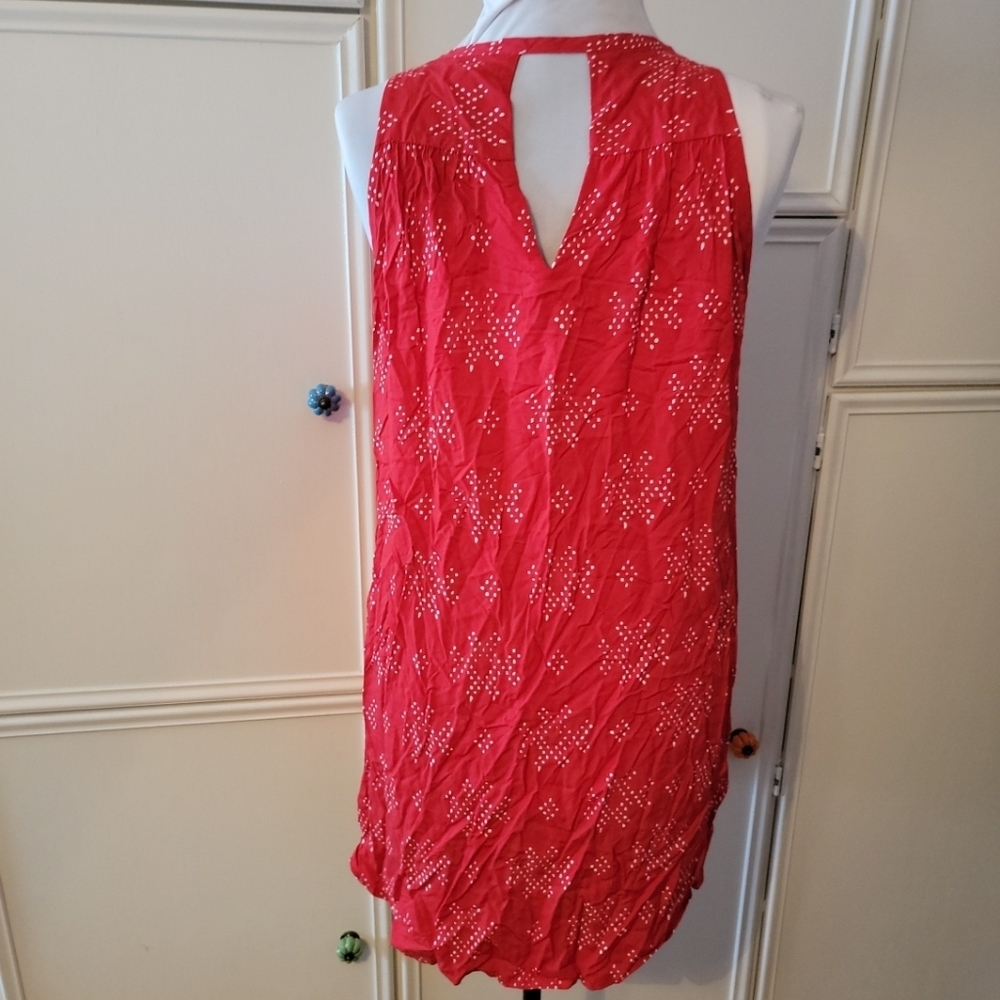 Gap Red Sleeveless Dress w/ White Dot Pattern - Picture 4 of 6